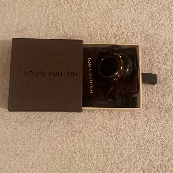 Louis Vuitton Brown Inclusion Ring w/ Dust Bag, Original Box, and Booklet - Picture 5 of 5